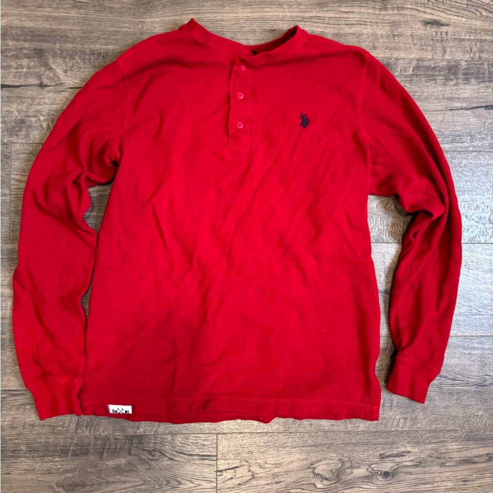 U.S. Polo Assn Men’s Long Sleeve Embroidered thermal Shirt- Size Medium